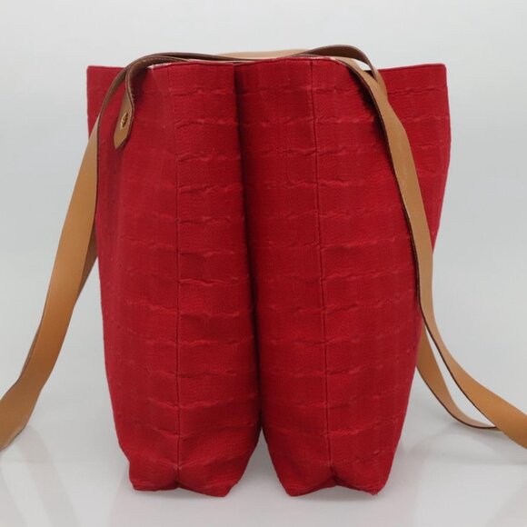 BURBERRY Shoulder Bag Canvas Red Auth ti2872 - Picture 3 of 16